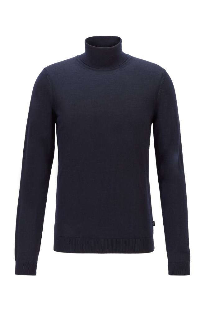 Hugo Boss Turtleneck sweater Mørke Blå | yHtsN5rB