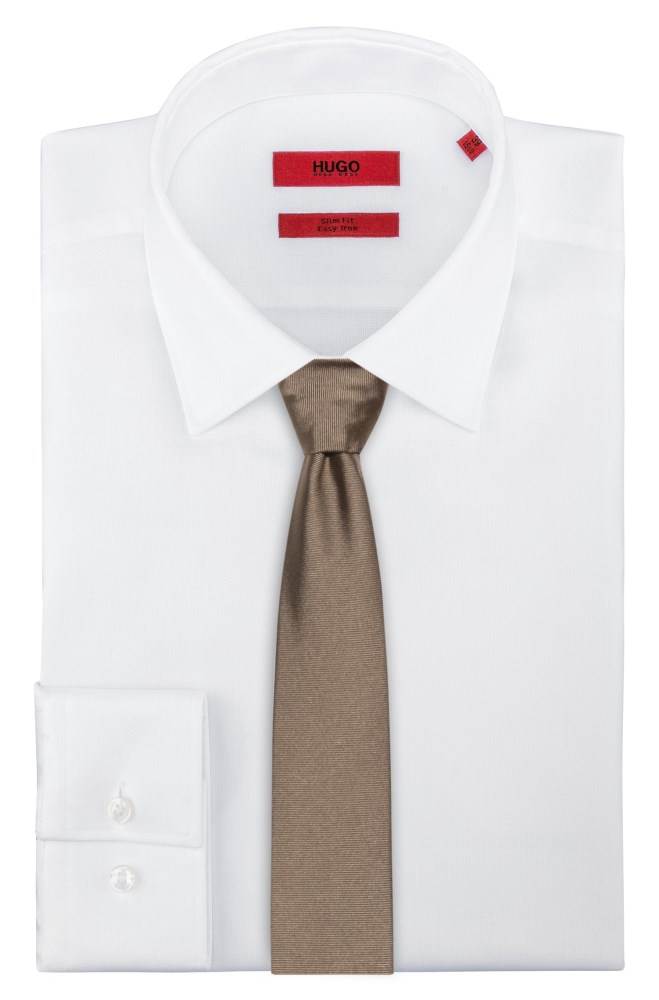 Hugo Boss Twill tie Beige | SjWHLktz