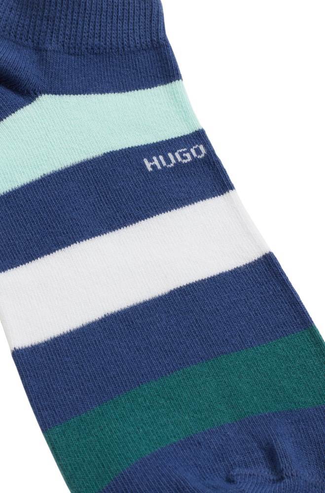 Hugo Boss Two-pack of ankle socks Lyse Blå | XVBFlFdf