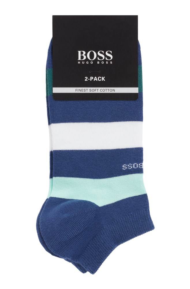 Hugo Boss Two-pack of ankle socks Lyse Blå | XVBFlFdf