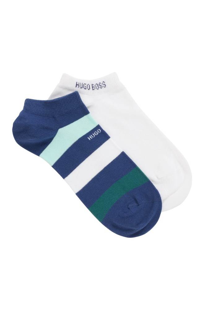 Hugo Boss Two-pack of ankle socks Lyse Blå | XVBFlFdf