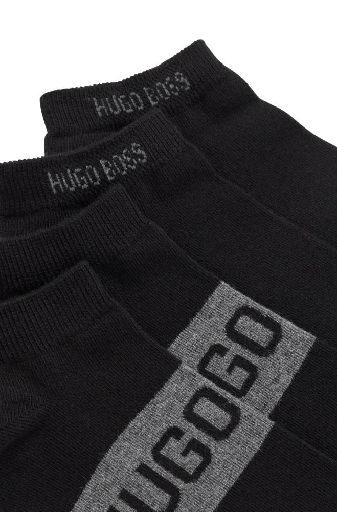 Hugo Boss Two-pack of ankle socks Svarte | Lrk0q9DQ