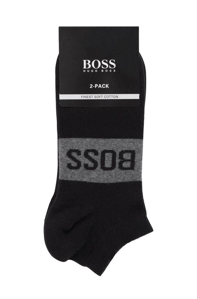 Hugo Boss Two-pack of ankle socks Svarte | Lrk0q9DQ