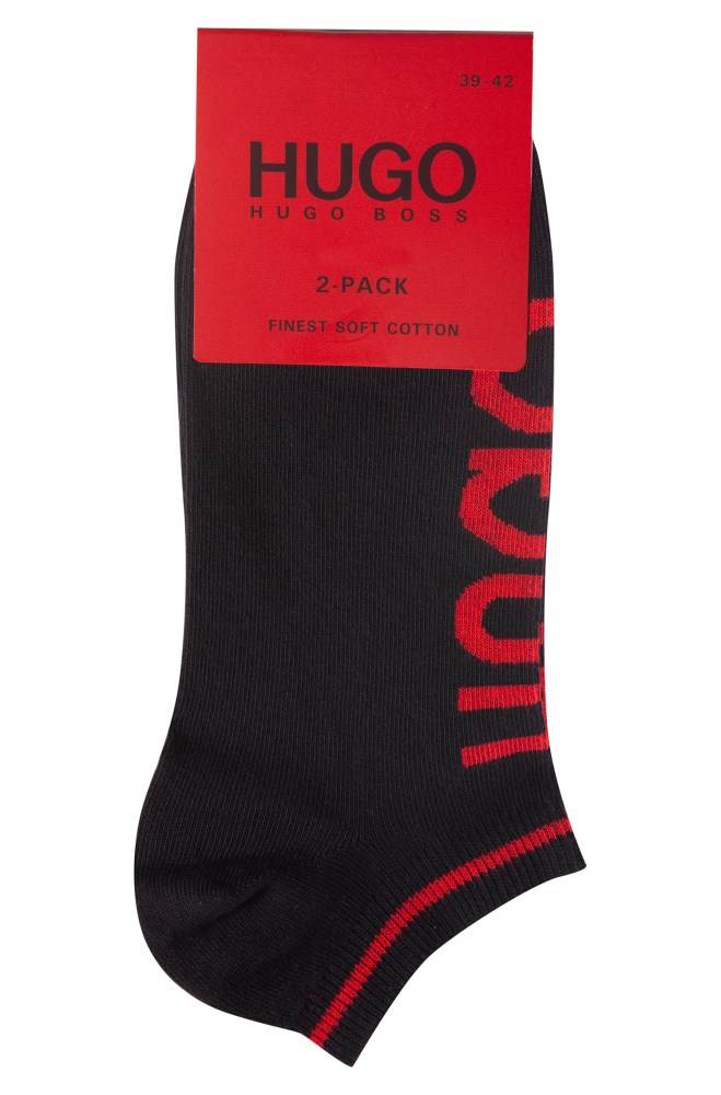 Hugo Boss Two-pack of ankle socks Svarte | uQ84P2sZ