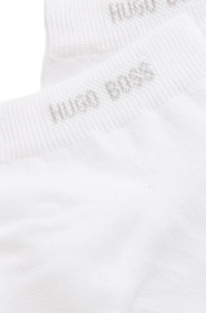 Hugo Boss Two-pack of cotton-blend ankle socks Hvite | 5Wc0bVJo