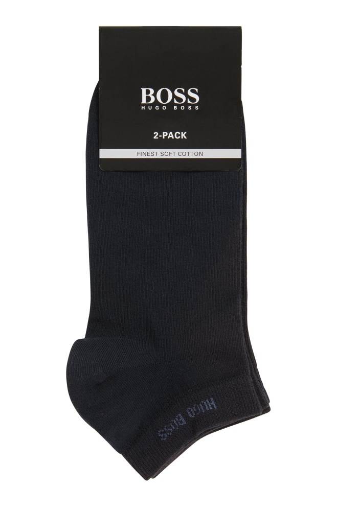 Hugo Boss Two-pack of cotton-blend ankle socks Mørke Blå | TewytQPC