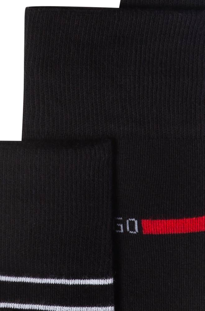 Hugo Boss Two-pack of cotton-blend socks Svarte | 0AYTZpXg