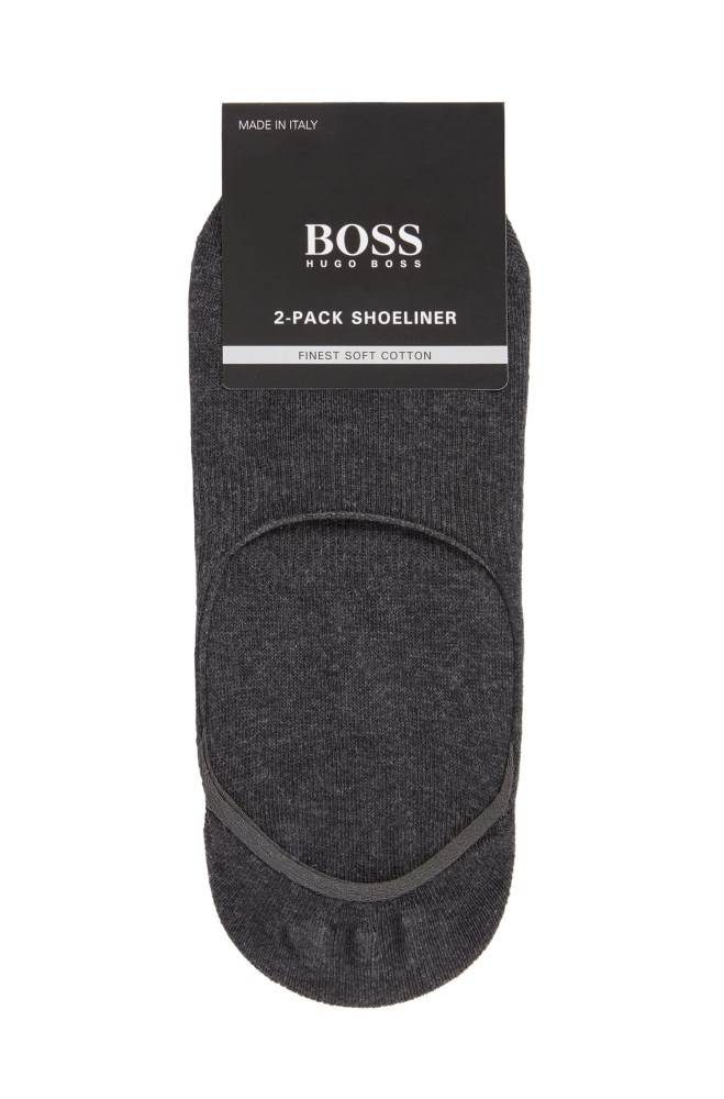 Hugo Boss Two-pack of invisible socks Mørke Grå | 5toSoDos