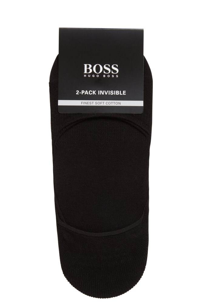 Hugo Boss Two-pack of invisible socks finished Svarte | 7itmFXJj