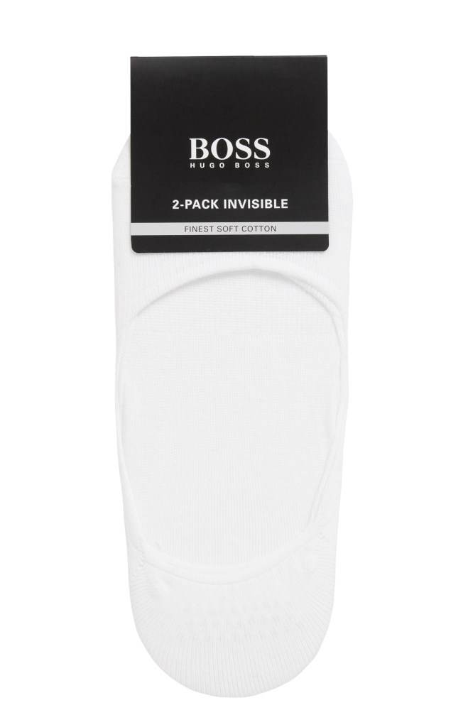 Hugo Boss Two-pack of invisible socks finished Hvite | fnNnjWv0