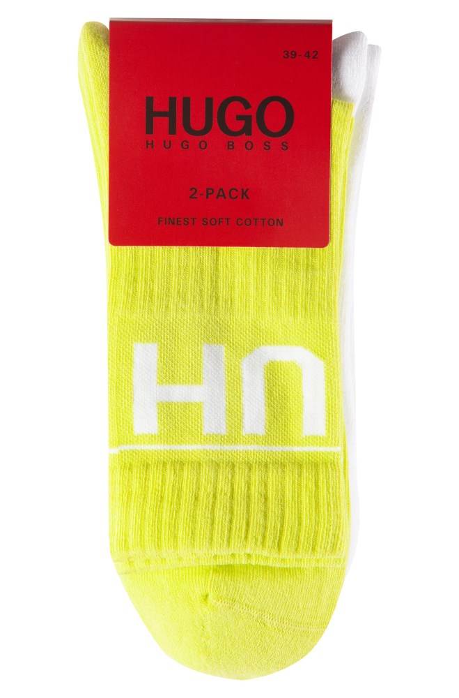 Hugo Boss Two-pack of knitted ankle socks Lyse Gul | EJJx7Y1O