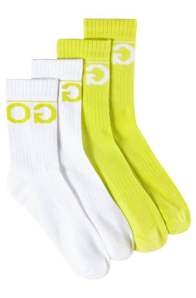 Hugo Boss Two-pack of knitted ankle socks Lyse Gul | EJJx7Y1O