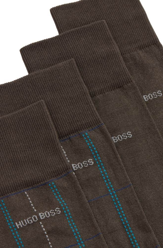 Hugo Boss Two-pack of mercerised regular-length socks Brune | 7tpo8C2R