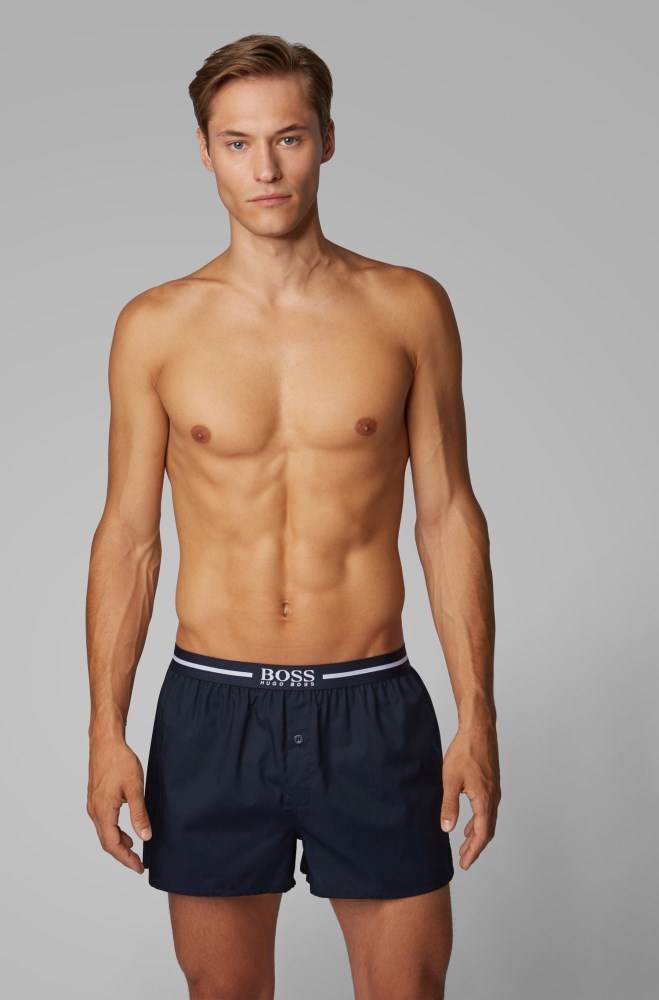 Hugo Boss Two-pack of pyjama shorts Mørke Blå | dWwvVROp