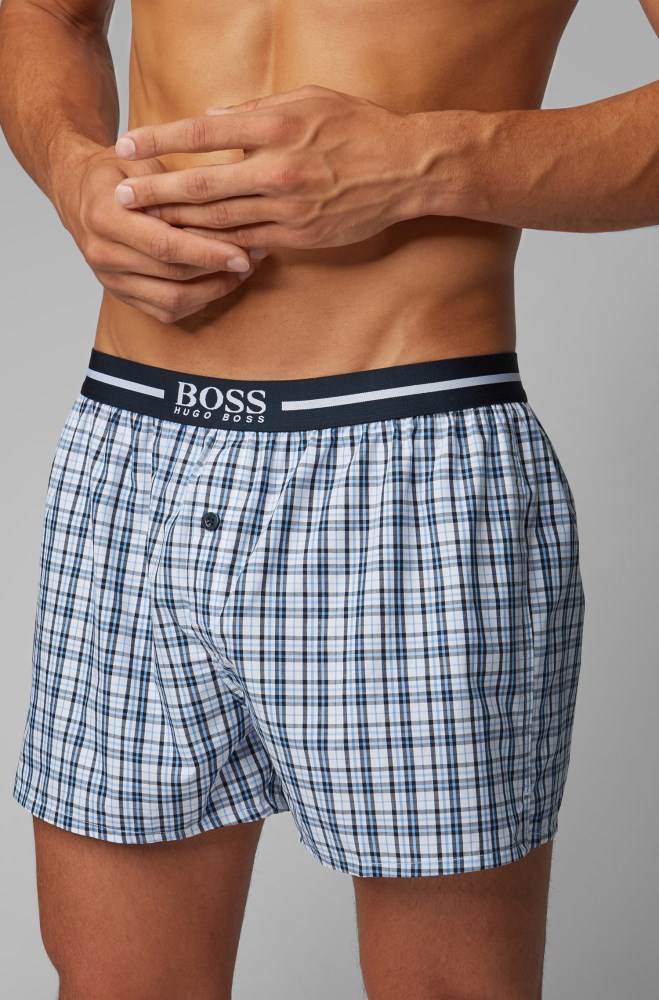 Hugo Boss Two-pack of pyjama shorts Mørke Blå | dWwvVROp