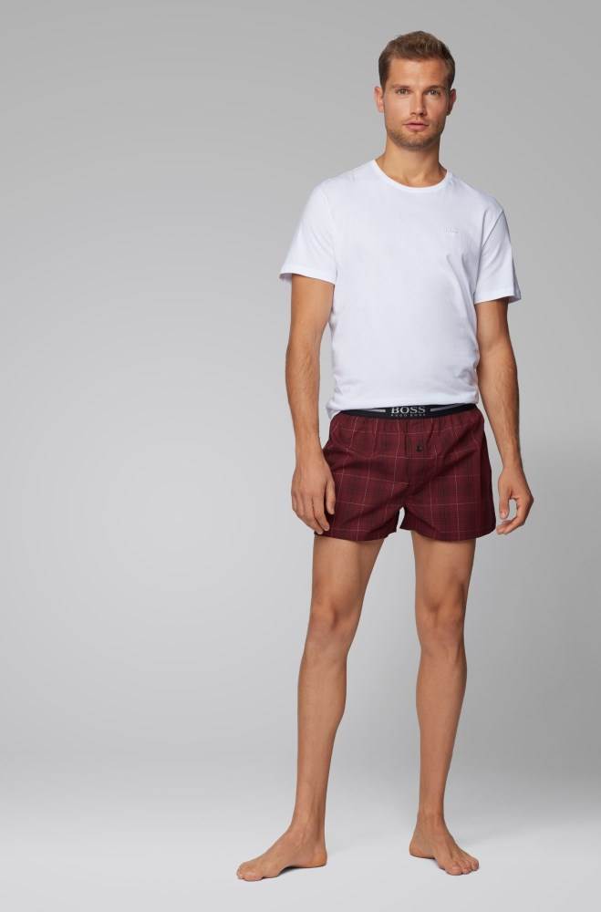 Hugo Boss Two-pack of pyjama shorts Mørke Rød | gRQRYGPC