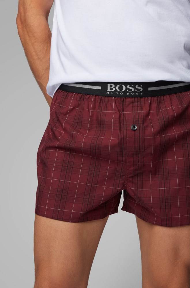 Hugo Boss Two-pack of pyjama shorts Mørke Rød | gRQRYGPC