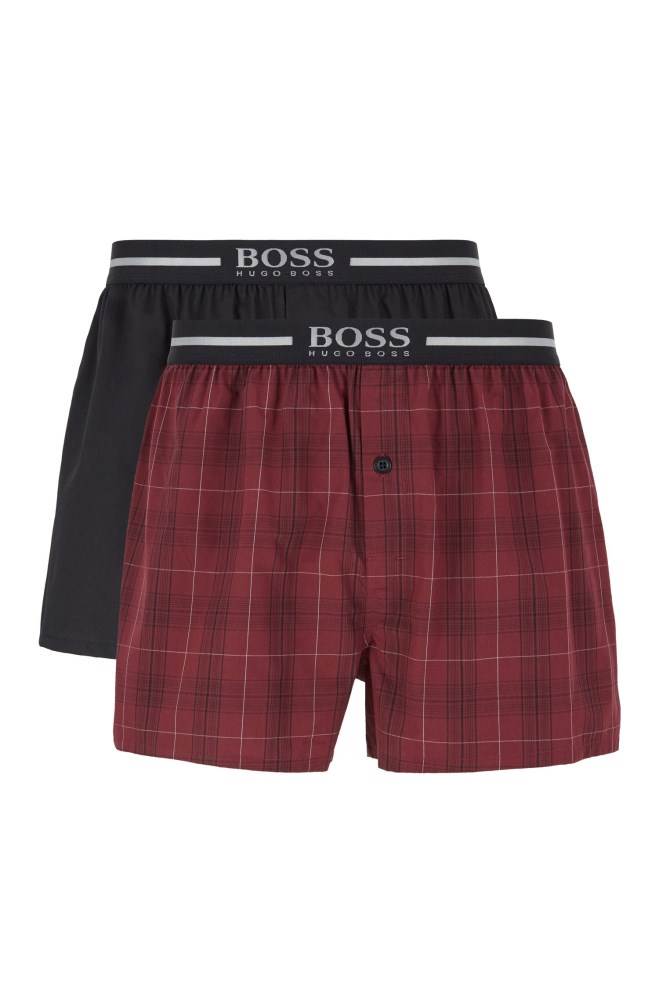 Hugo Boss Two-pack of pyjama shorts Mørke Rød | gRQRYGPC