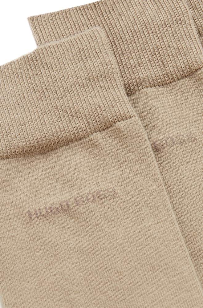 Hugo Boss Two-pack of regular-length cotton-blend socks Beige | gPzYykSX