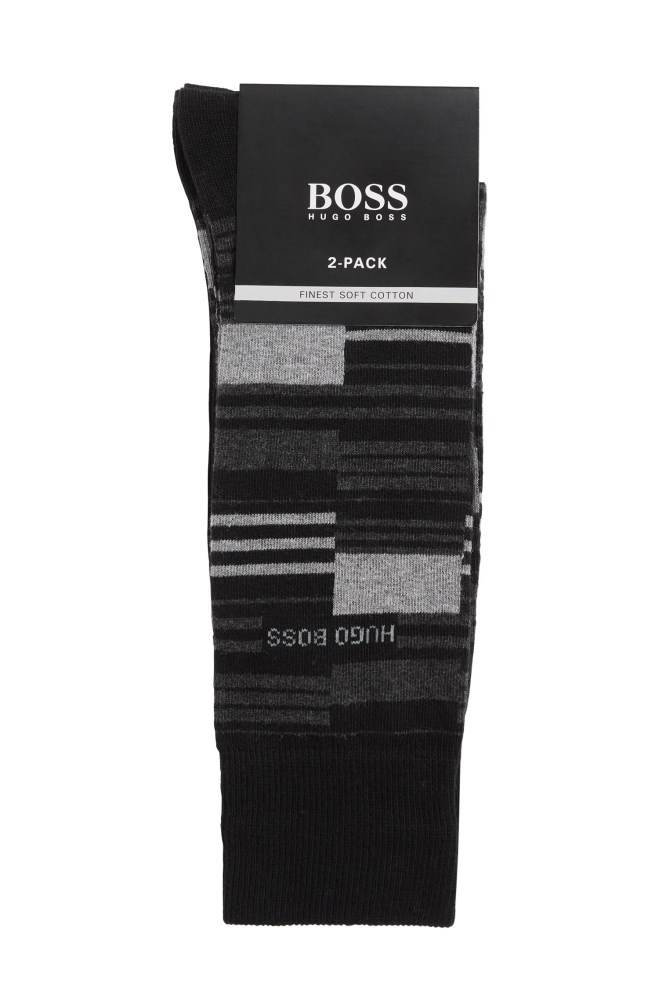 Hugo Boss Two-pack of regular-length socks Svarte | CInBF5gO