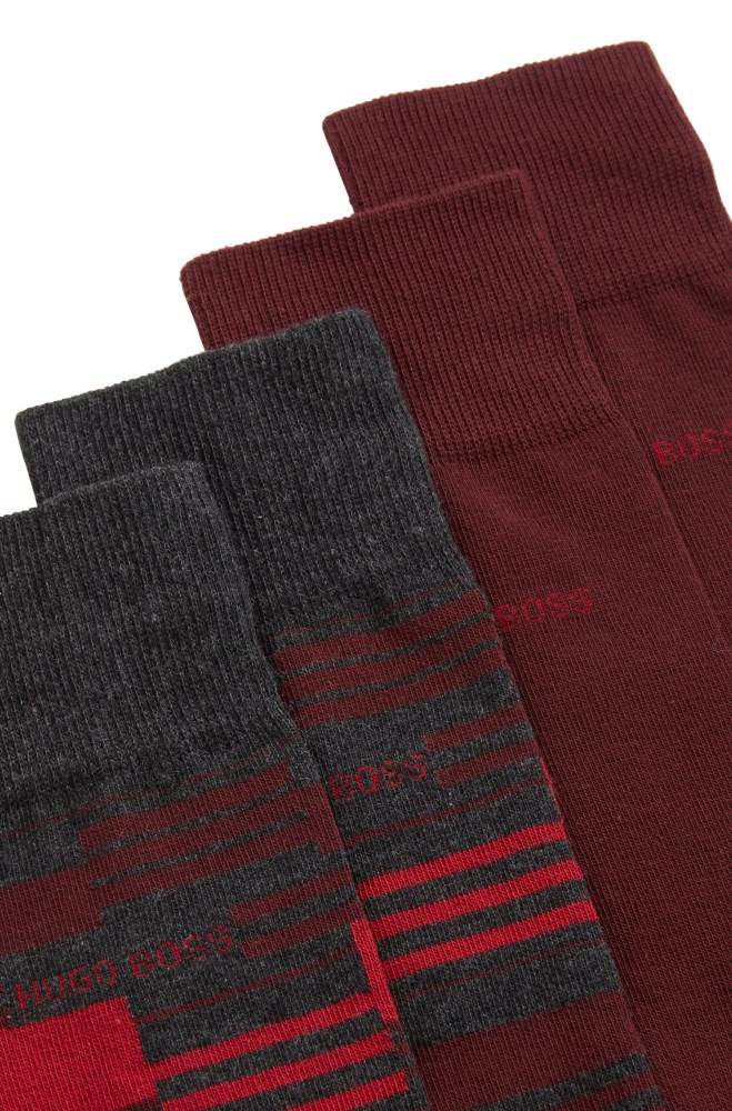 Hugo Boss Two-pack of regular-length socks Mørke Grå | E0H7pB7m