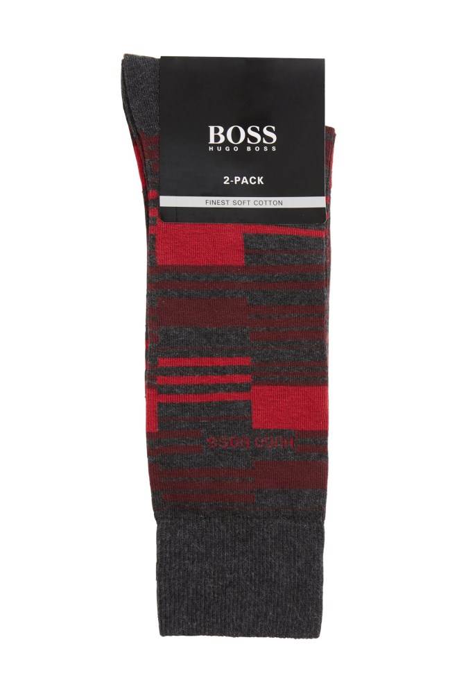 Hugo Boss Two-pack of regular-length socks Mørke Grå | E0H7pB7m