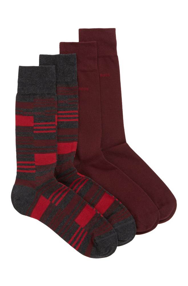 Hugo Boss Two-pack of regular-length socks Mørke Grå | E0H7pB7m