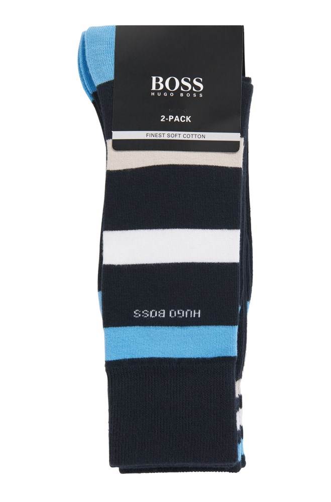 Hugo Boss Two-pack of regular-length socks Mørke Blå | OnQEbecI