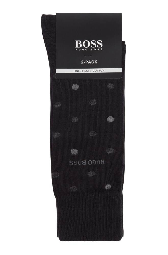 Hugo Boss Two-pack of regular-length socks Svarte | OrtmsVUx