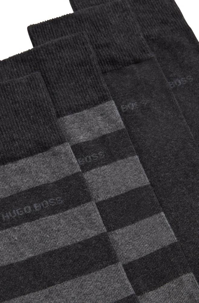 Hugo Boss Two-pack of regular-length socks Mørke Grå | a3qNU6pQ