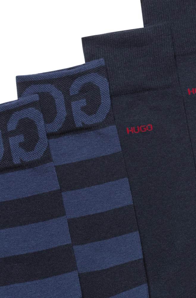 Hugo Boss Two-pack of regular-length socks Mørke Blå | m6LvjAPT