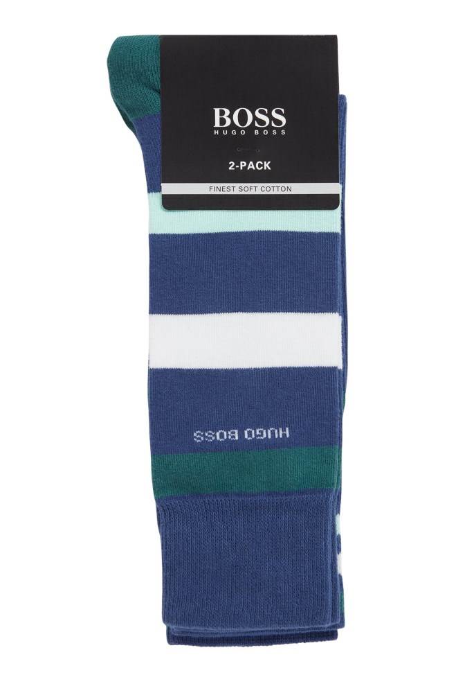 Hugo Boss Two-pack of regular-length socks Lyse Blå | uZbcjWOl