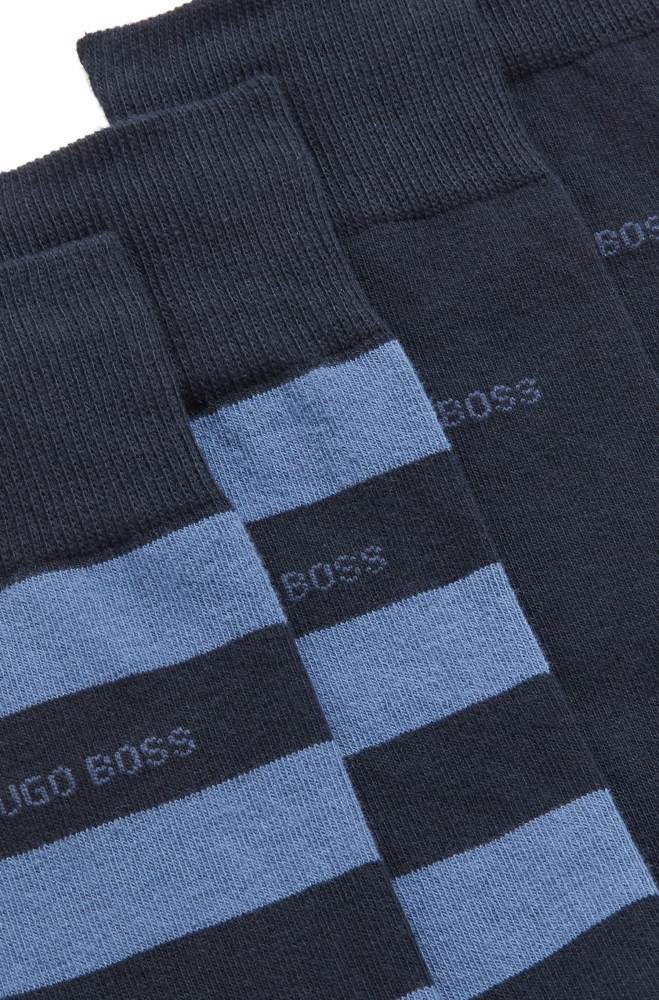 Hugo Boss Two-pack of regular-length socks Mørke Blå | yw5cuKVM