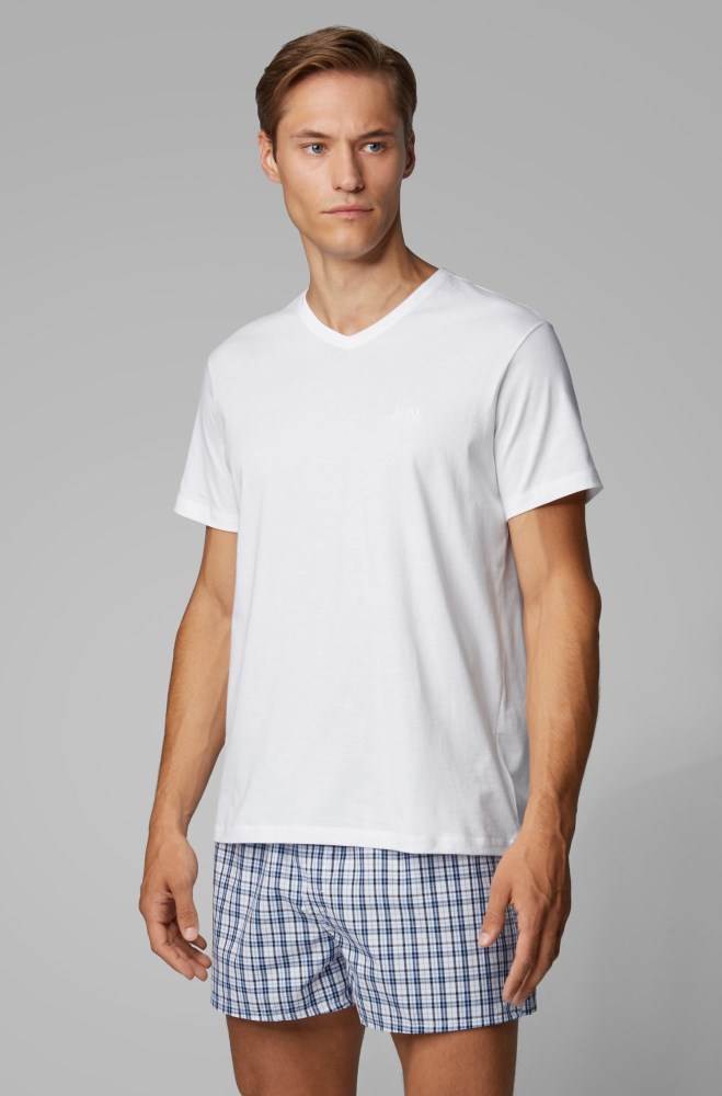 Hugo Boss Two-pack of relaxed-fit underwear T-shirts Hvite | CTkUeVu1