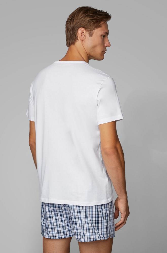 Hugo Boss Two-pack of relaxed-fit underwear T-shirts Hvite | CTkUeVu1