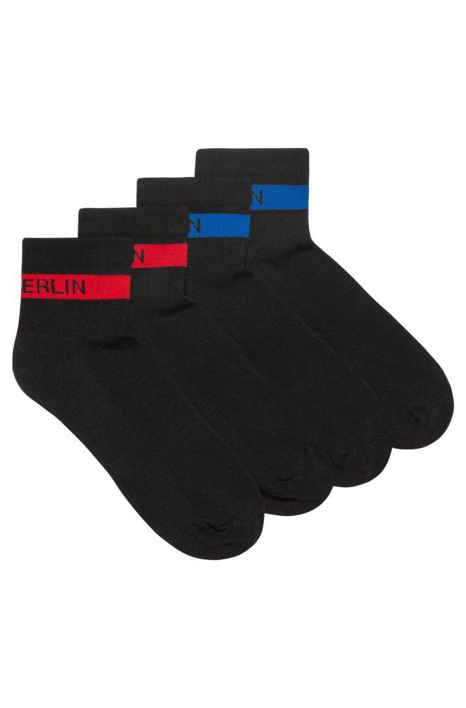 Hugo Boss Two-pack of short-length socks Svarte | uqk3vzOj