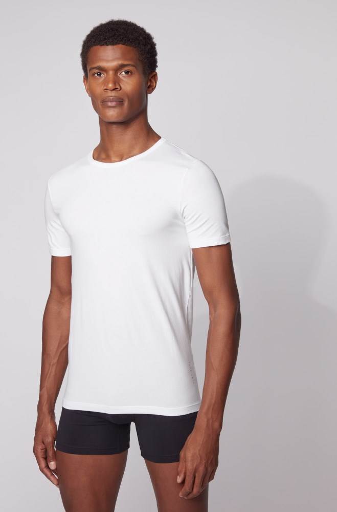 Hugo Boss Two-pack of slim-fit underwear T-shirts Hvite | RtTOUiOH