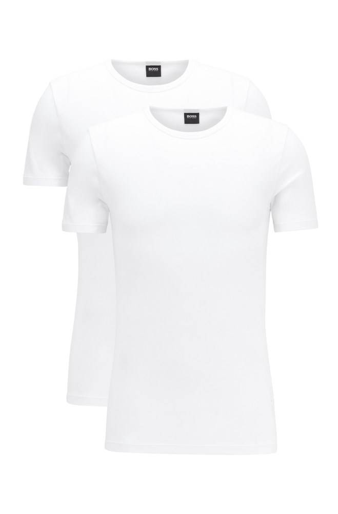 Hugo Boss Two-pack of slim-fit underwear T-shirts Hvite | RtTOUiOH