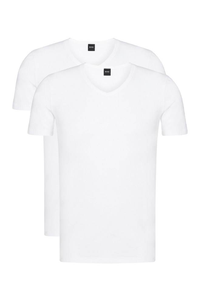 Hugo Boss Two-pack of slim-fit underwear T-shirts Hvite | eNsBOQgc