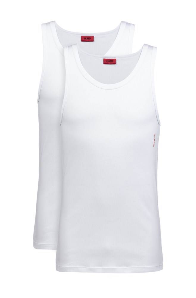 Hugo Boss Two-pack of slim-fit vests Hvite | bwGO8843