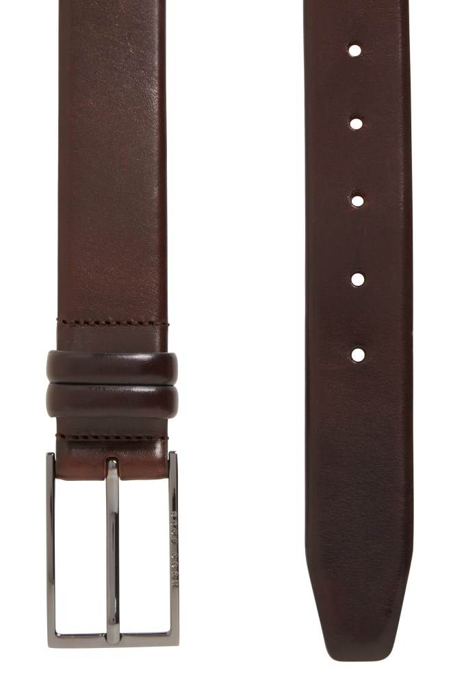 Hugo Boss Two-tone belt Mørke Brune | 5EmOqF0c