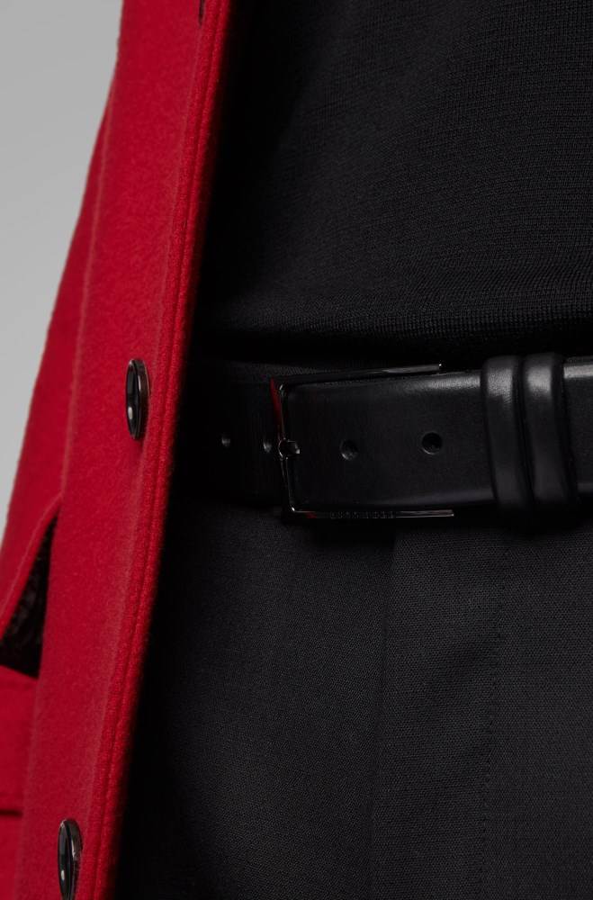 Hugo Boss Two-tone belt Svarte | uyeAqq05