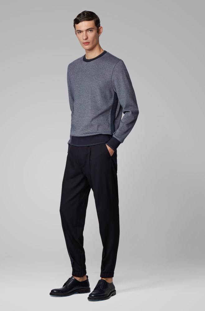 Hugo Boss Two-tone sweater Mørke Blå | mJbpMD7e