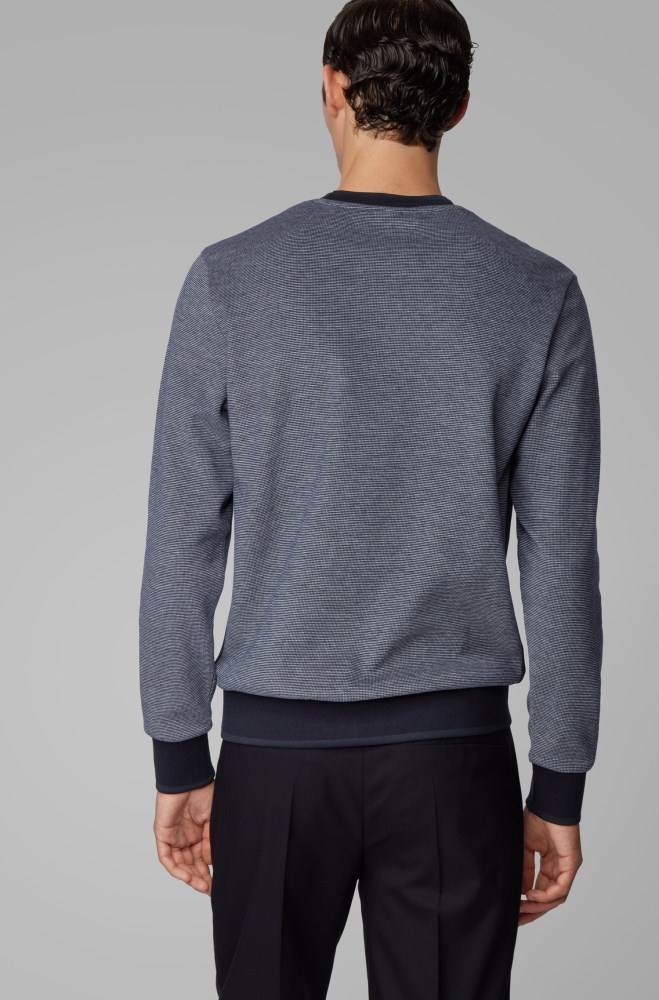 Hugo Boss Two-tone sweater Mørke Blå | mJbpMD7e