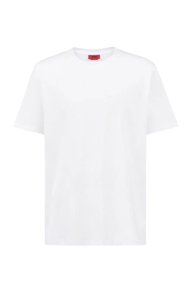 Hugo Boss Unisex cotton T-shirt Hvite | OXV8l6GS