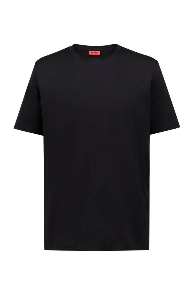 Hugo Boss Unisex cotton T-shirt Svarte | Glf6zSW2