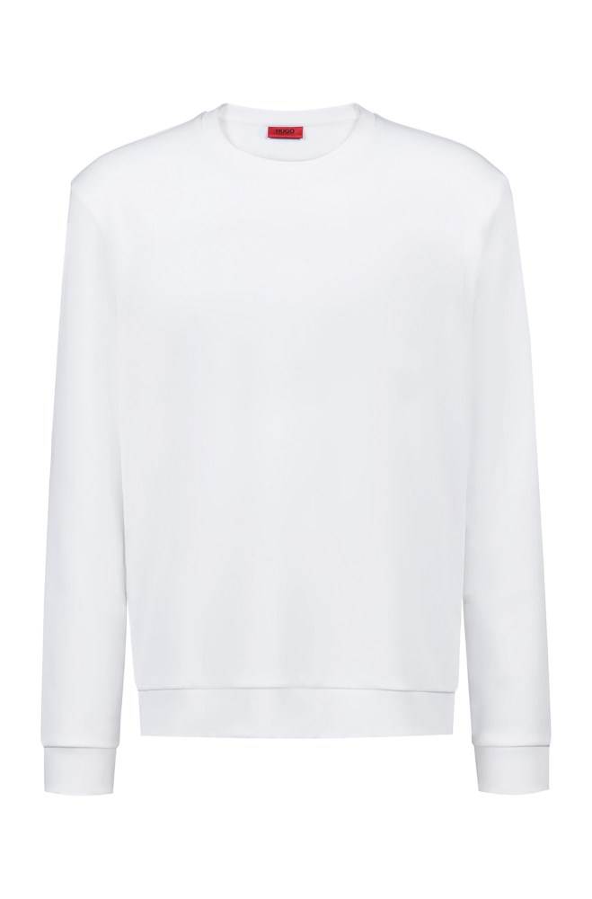 Hugo Boss Unisex cotton sweatshirt Hvite | 6Stw81kw