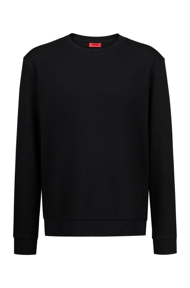 Hugo Boss Unisex cotton sweatshirt Svarte | VHyAxP17