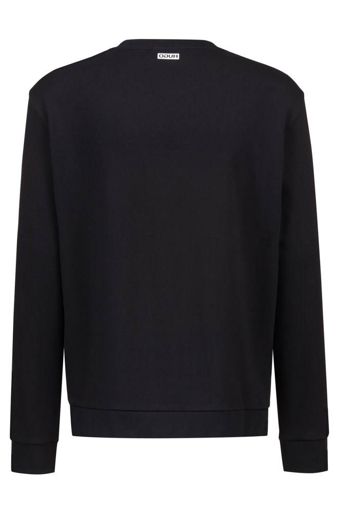 Hugo Boss Unisex cotton sweatshirt Svarte | VHyAxP17