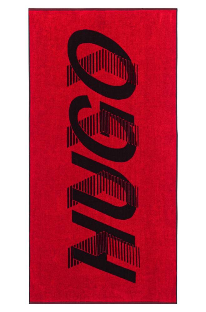 Hugo Boss Unisex cotton-terry beach towel Lyse Rosa | ldBEAJkI